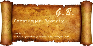 Gerstmayer Beatrix névjegykártya